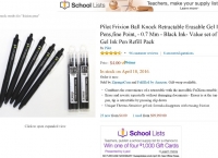 [Amazon] 프릭션 노크 - 0.7 Mm - Black- Value set of 5 & 6 Gel Ink Pen Refill Pack ($4/프라임 무료)