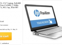 [woot] HP Pavilion 15.6" 1080P IPS Touch, i7-6500U, 12GB DDR3, 1TB HD - Refurbished ($499.99/$5.00)