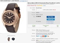 [ebay] Bulova Men's 97B110 Precisionist Rose-Tone Brown Leather Watch (99.99/FS)