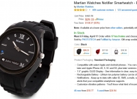 [amazon] Martian Watches Notifier Smartwatch - Black ($29.33/prime fs)