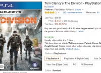[Amazon] PS4 Tom Clancy's The Division (	 $3.59 / $ 12.95)