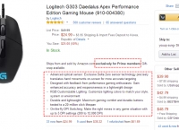 [amazon](끌올)(프라임전용) Logitech G303 Daedalus Apex Performance Edition Gaming Mouse (910-004380) ($24.99/ 프라임Free or 직배 $6.14)