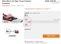 [dickssportinggoods] (Size-->8)  Nike Men's Air Max Tavas Fashion  ($49.99, Free)