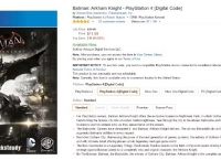 [Amazon] PS4 Batman: Arkham Knight [Digital Code] $11.99