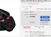 [ebay] G.SKILL RIPJAWS MX780 USB Wired RGB Laser Gaming Mouse ($29.9/미국내 무배)