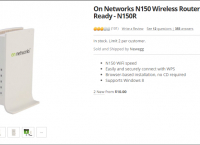 On Networks N150 Wireless Router, Open Source Ready - N150R ($5 / $0)