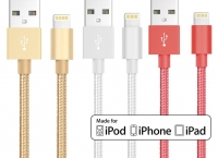 [amazon] ThreeCat 3.3ft Apple MFi Certified Nylon Braided USB Cable with Lightning Connector[$2.99/primeFS]