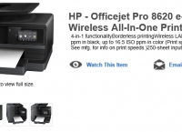 [ebay] HP - Officejet Pro 8620 e-All-in-One Wireless Printer($105/fs)