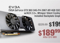 [newegg]EVGA GeForce GTX 960 04G-P4-3967-KR 4GB SSC GAMING w/ACX 2.0+($199.99/fs)