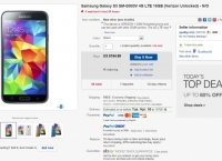 [ebay] Samsung Galaxy S5 SM-G900V 4G LTE 16GB (Verizon Unlocked)(194.99/free) 코드 적용시 169.99