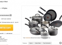 [woot] T-fal E918SE Ultimate Hard Anodized Nonstick Dishwasher 14-Piece [$99.99/$5)