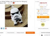 [everbuying] Popular White Soldier Key Ring 4cm for Hanging Decoration Gift ($0.79/fs)