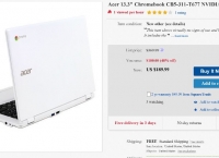 [ebay] Acer 13.3" Chromebook CB5-311-T677 NVIDIA Tegra K1 Chrome OS 4GB 32GB ($189.99/FS)