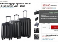 [rakuten] 3-pc Hardside Luggage Spinners ($65/FS)
