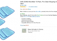 [amazon] SHP-ZONE Microfiber 15-Pack, Pro-Clean Mopping Cloths for Braava Floor Mopping Robot 380 380T  (15.5/프라임 무료)