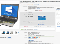 [이배이] HP 노트북 core i5 + 정품 윈10($188/free)