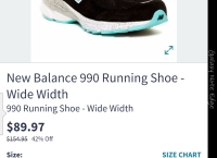 [Hautelook] New Balance 990 Running Shoe aquamarine ($89.97/$7.95-$100이상 fs)