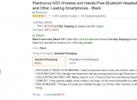 [amazon] Plantronics M55 Bluetooth Headset  ($19.83/미국: $6.25, 한국: $6.14)