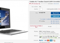 [ebay]Toshiba 10.1" Satellite Click10 Z8300, 2G RAM, 64G ROM - New ($227.99/미국내무료)