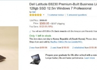 [Amazon.com] Dell Latitude E6230 ($189/US Free)