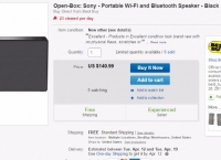 [ebay] Open-Box: Sony - Portable Wi-Fi and Bluetooth Speaker srs-x77 - Black (140.99/fs)