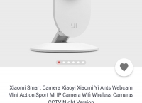 [Aliexpress] Xiaomi Smart Camera Xiaoyi Xiaomi Yi Ants Webcam Mini Action Sport Mi IP Camera Wifi Wireless Cameras CCTV Night Version상 (26.9$/free)