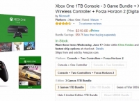 [amazon] Xbox One 1TB, Wireless Controller, 3 Game bundle, forza horizon2 code ($319/free)