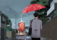 여자랑 우산 쓰고 같이 걸을 때 좋은 우산위치.gif