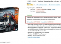 [독일아마존] LEGO Technic 42043 Mercedes-Benz Arocs (142.77유로/34유로)
