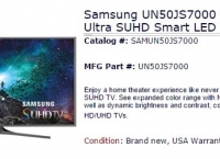 [buydig on ebay] Samsung UN50JS7000 - 50-Inch 4K Ultra SUHD Smart LED TV ($597/fs)