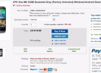 [ebay] HTC One M8 32GB Gunmetal Gray (Factory Unlocked) Windows/Android Smartphone SRB  ($119.99 /미국내 fs)