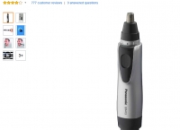 [amazon] Panasonic Ear and Nose Trimmer, Wet/Dry Convenient, ER415SC ($2.93/ free)