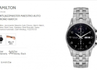 [ashford] Hamilton Jazzmaster Maestro men's Auto Chrono watch H32576135 ($699/free)