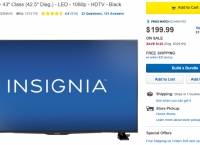 [bestbuy] Insignia™ - 43" Class (42.5" Diag.) - LED - 1080p - HDTV - Black($199/fs)