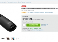 [adorama] (레이져 포인터) Clever C748 Wireless Presenter with Red Laser Pointer ($10.99, Free)