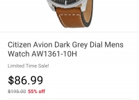 [ebay] 시티즌 파일럿 시계 AW1361-10H Watch ($86.99/USFS)