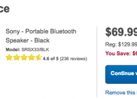 [bestbuy] Sony SRS-X33 Portable Wireless Bluetooth Speaker ($69.99, free)