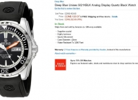 [amazon.ca] Deep Blue Unisex SQ1KBLK Analog Display Quartz Black Watch (135.49 캐나다 달러,캐나다내 FS)